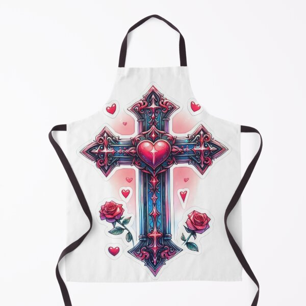 Item preview, Gothic cross valentines day  goth Sticker designed and sold by Expressions-Sel.