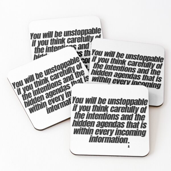 Item preview, You will be unstoppable if you think carefully of the intentions and the hidden agendas that is within every incoming information. designed and sold by Finds.