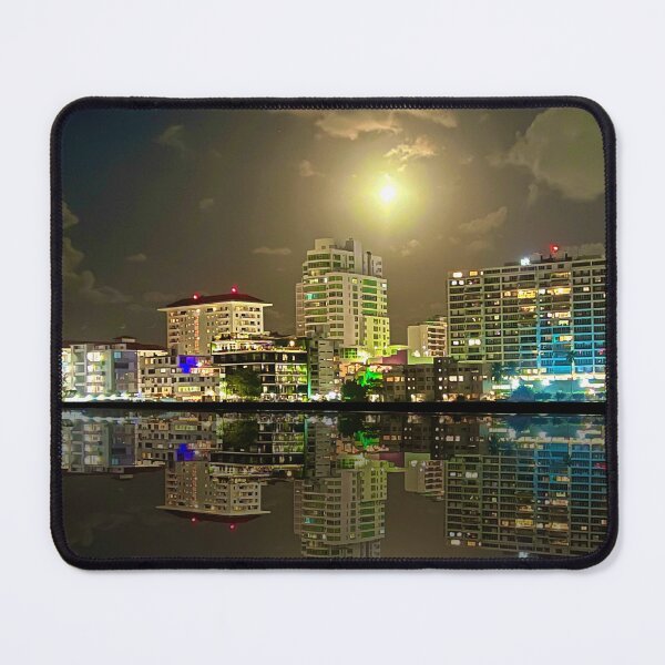Item preview, Night photo of Condado Lagoon, San Juan Puerto Rico designed and sold by figadesign.