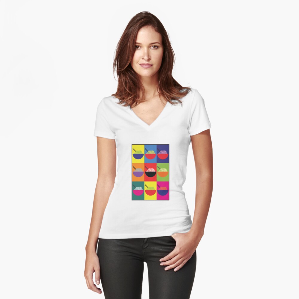 Item preview, Fitted V-Neck T-Shirt designed and sold by oldtee.