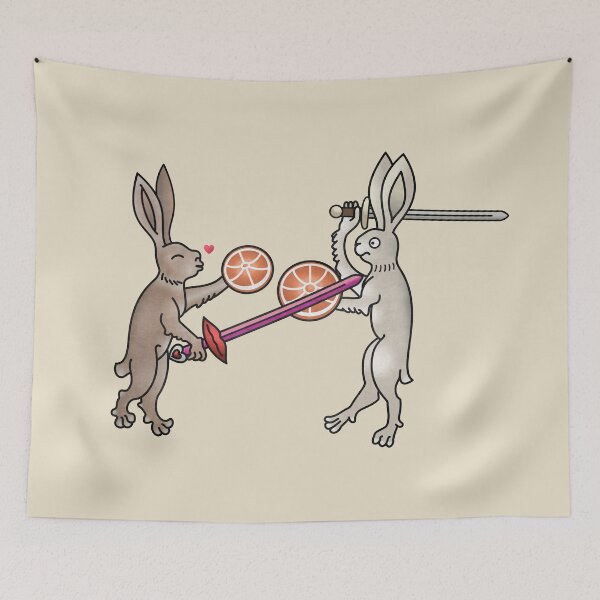 Item preview, Love-struck Rabbits Combat - Smooch Sword designed and sold by MargiKnights.