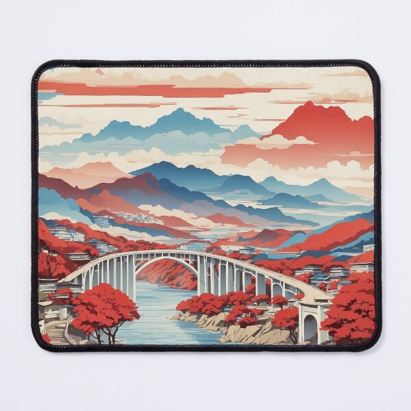 Item preview, Gwangan Bridge Korea Starry Night Tourism Vintage Poster designed and sold by TravelersGems.