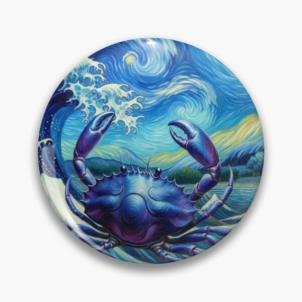 Item preview, Cancer Zodiac sign inspired by Van Gogh designed and sold by ZodiBlend.