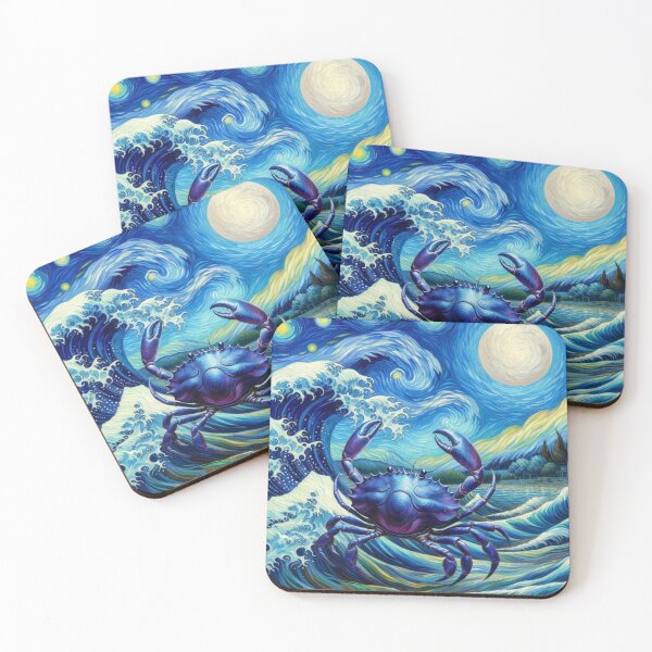 Artikelvorschau, Cancer Zodiac sign inspired by Van Gogh entworfen und verkauft von ZodiBlend.