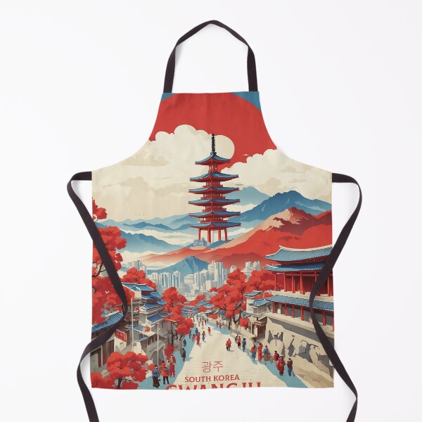 Item preview, Gwangju Korea Starry Night Tourism Vintage Poster designed and sold by TravelersGems.