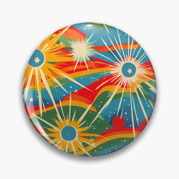 Item preview, Atomic starbursts on red designed and sold by Joanne Walsh.