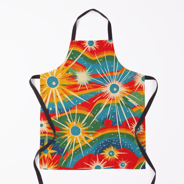 Item preview, Atomic starbursts on red designed and sold by Joanne Walsh.