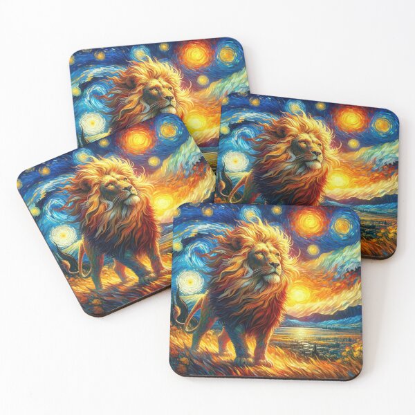 Item preview, Leo Zodiac sign inspired by Van Gogh designed and sold by ZodiBlend.
