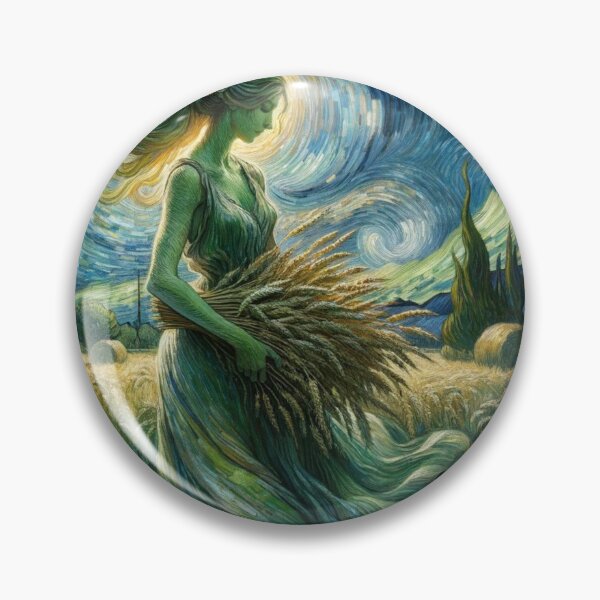 Artikelvorschau, Virgo Zodiac sign inspired by Van Gogh entworfen und verkauft von ZodiBlend.