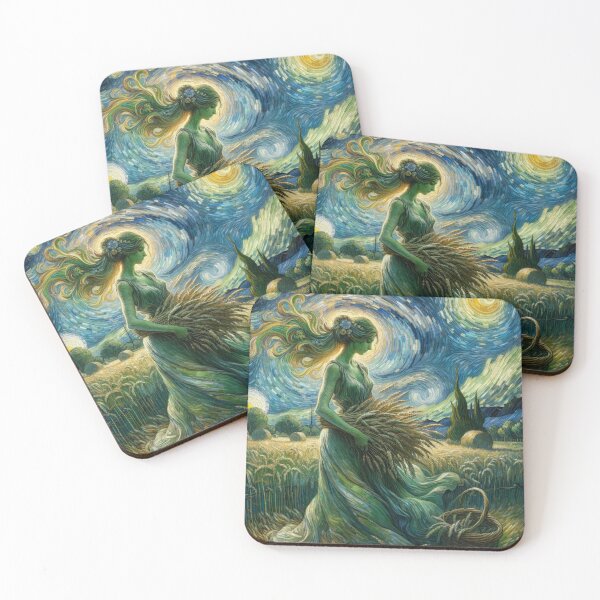 Item preview, Virgo Zodiac sign inspired by Van Gogh designed and sold by ZodiBlend.