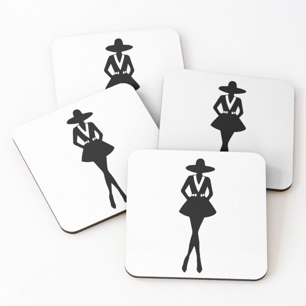 Item preview, silhouette of Woman wearing high heels , Standing pose holding a hat designed and sold by ployaung.