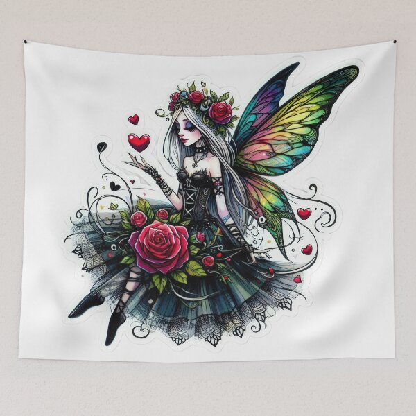 Item preview, Gothic fairy valentines day  goth Sticker designed and sold by Expressions-Sel.