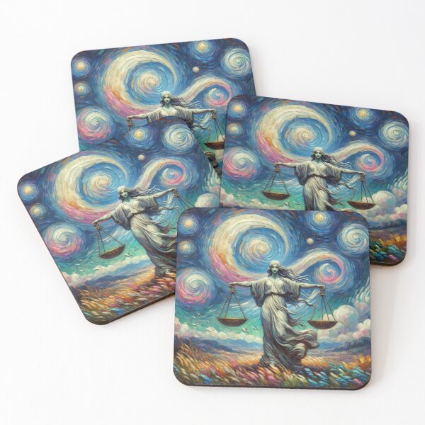 Item preview, Libra Zodiac sign inspired by Van Gogh designed and sold by ZodiBlend.