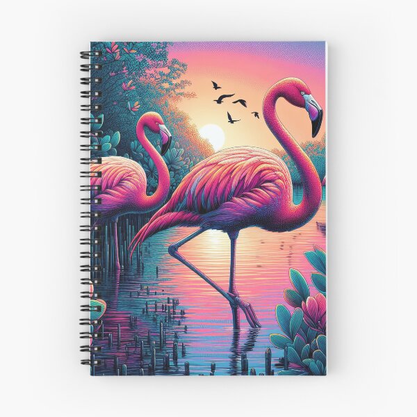 Item preview, Sunset flamingos designed and sold by Kallak-AI-Art.