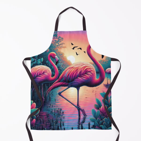 Item preview, Sunset flamingos designed and sold by Kallak-AI-Art.