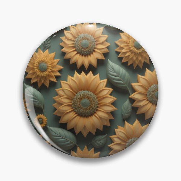 Item preview, 3D Retro Inspired Sunflower Pattern designed and sold by Memituss.