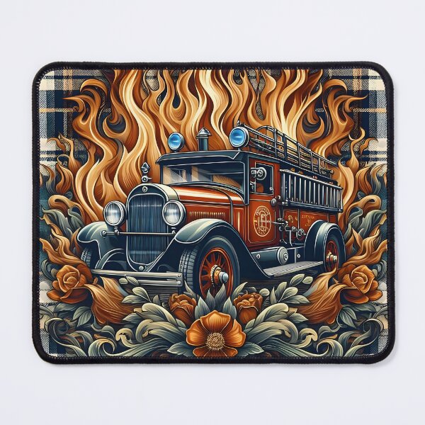 Item preview, Put the retro fire out! (vintage firetruck design)  designed and sold by Inkstorm-London.