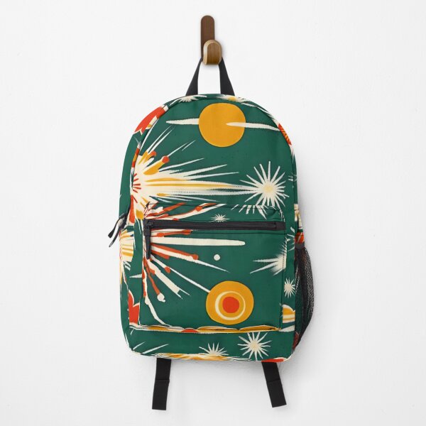 Item preview, More atomic starbursts on green designed and sold by Joanne Walsh.