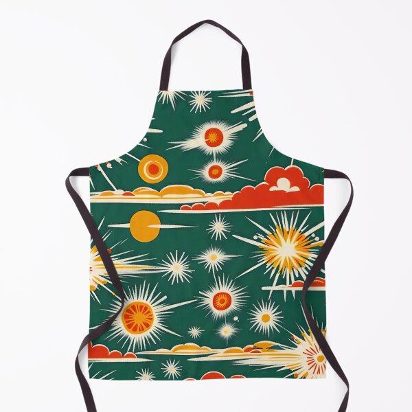 Item preview, More atomic starbursts on green designed and sold by Joanne Walsh.
