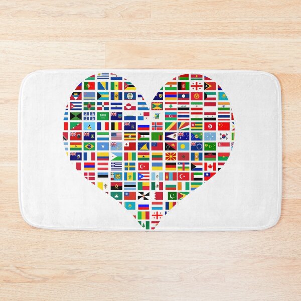 Item preview, World Flags In a Heart Shape designed and sold by Divine Ease.
