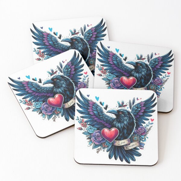 Item preview, Gothic black raven valentines day  goth Sticker designed and sold by Expressions-Sel.