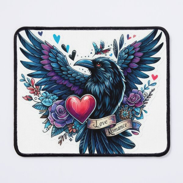 Item preview, Gothic black raven valentines day  goth Sticker designed and sold by Expressions-Sel.