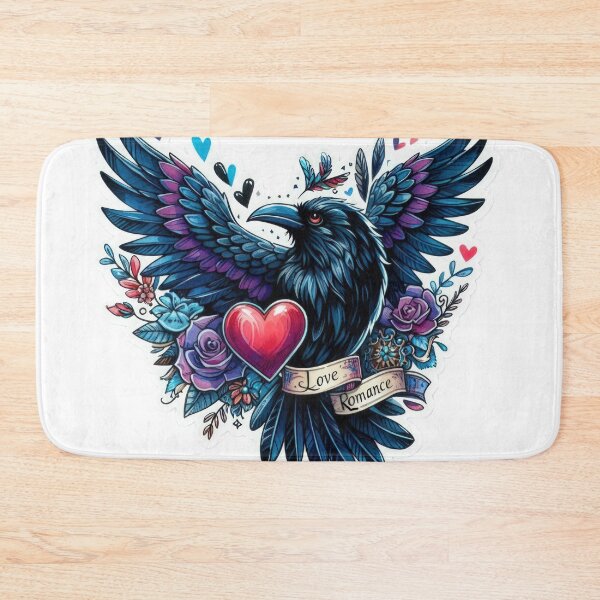 Item preview, Gothic black raven valentines day  goth Sticker designed and sold by Expressions-Sel.