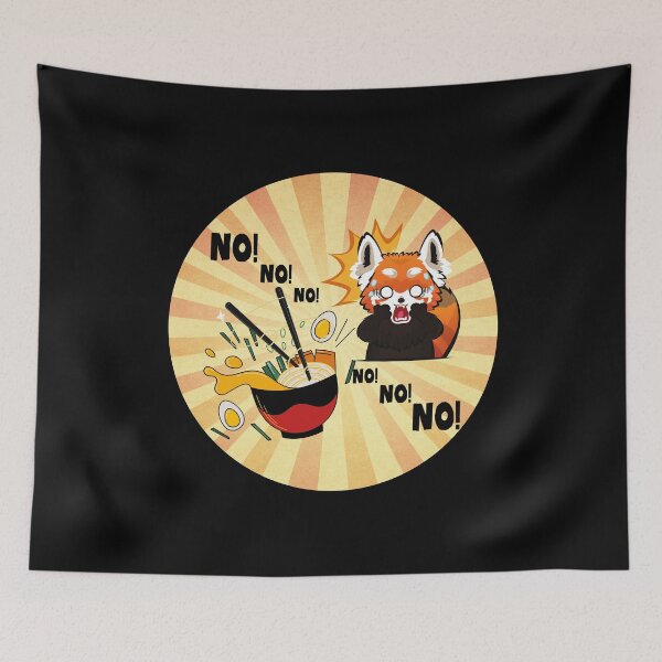 Item preview, Scared Red Panda Ramen Kawaii designed and sold by ViViTulip.