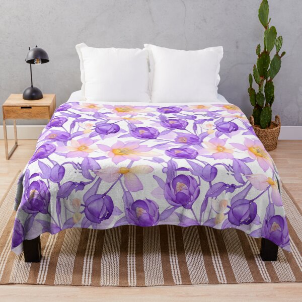 Item preview, Abstract violet floral Seamless Pattern designed and sold by curlew28.