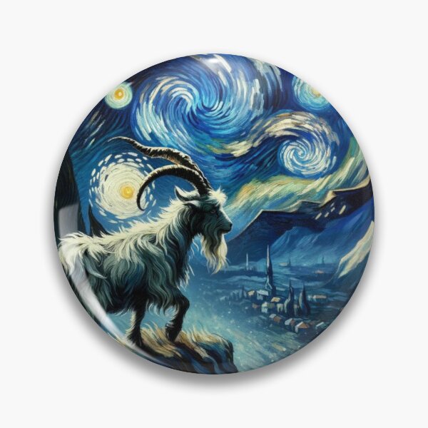 Item preview, Capricorn Zodiac sign inspired by Van Gogh designed and sold by ZodiBlend.