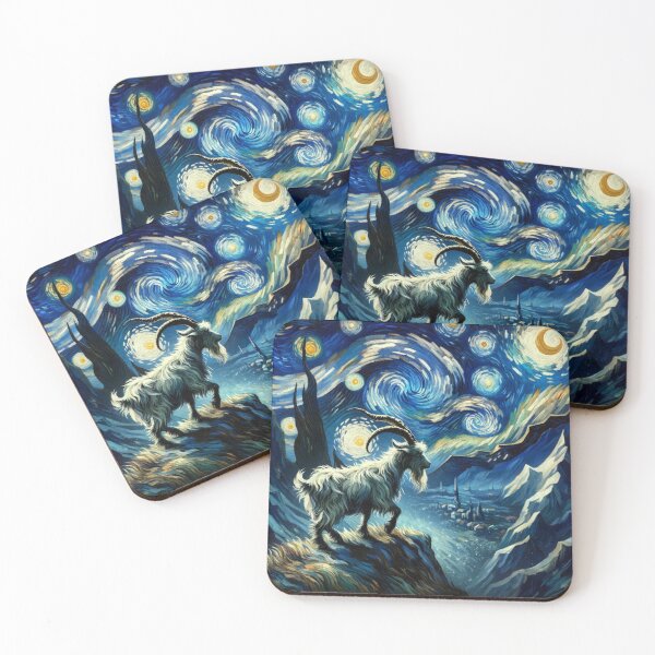 Item preview, Capricorn Zodiac sign inspired by Van Gogh designed and sold by ZodiBlend.
