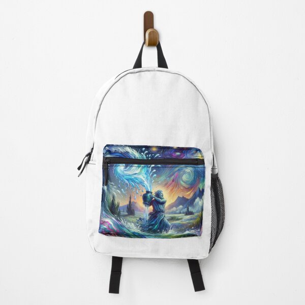 Item preview, Aquarius Zodiac sign inspired by Van Gogh designed and sold by ZodiBlend.
