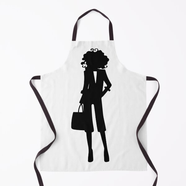 Item preview, silhouette of Woman curly hair wearing high heels , Standing pose holding a Briefcase designed and sold by ployaung.