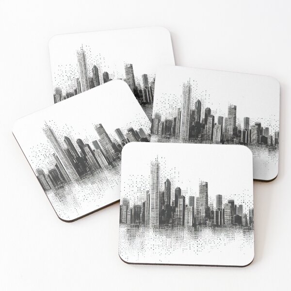 Item preview, Black urban skyline designed and sold by Mobius Spot Collective.