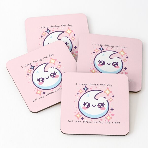 Item preview, I sleep during the day but I stay awake during the night designed and sold by KonichiwaCutie.