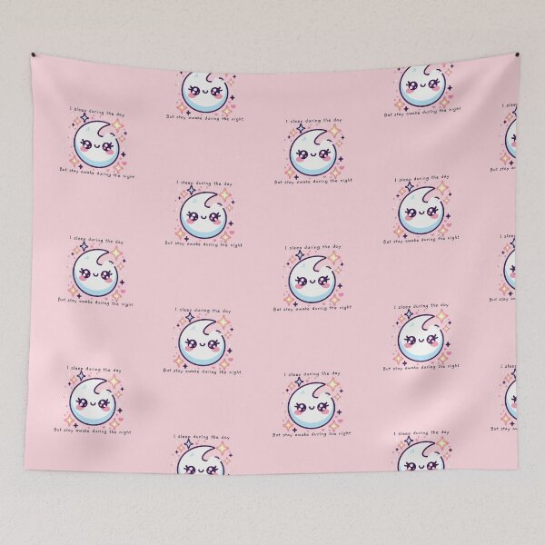 Item preview, I sleep during the day but I stay awake during the night designed and sold by KonichiwaCutie.