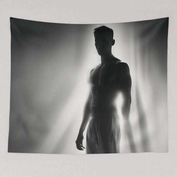 Item preview, Black and white photograph of a warrior designed and sold by Working-Woman.