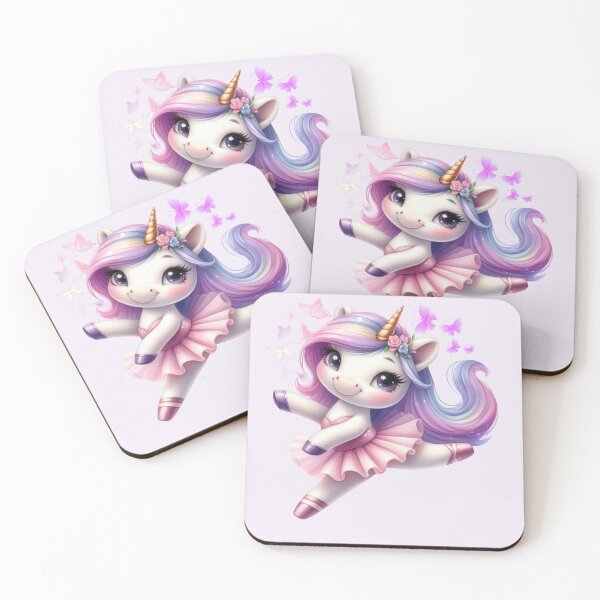 Item preview, Cute unicorn ballerina. Dancing among the butterflies. designed and sold by NewtBoo.