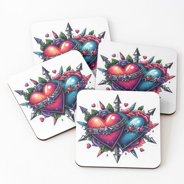 Item preview, Gothic hearts with spikes valentines day goth Sticker designed and sold by Expressions-Sel.