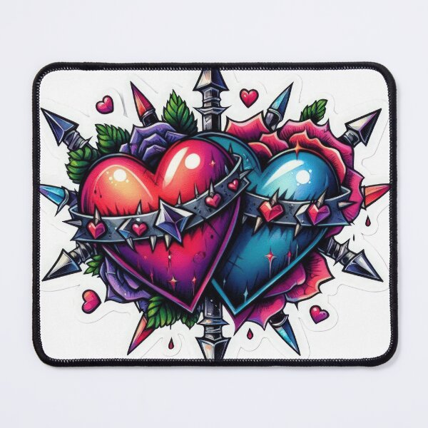 Item preview, Gothic hearts with spikes valentines day goth Sticker designed and sold by Expressions-Sel.