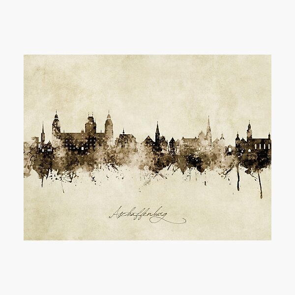 Item preview, Aschaffenburg Germany Skyline designed and sold by MICHAEL TOMPSETT.