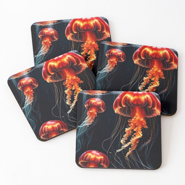 Item preview, Fiery red jellyfish designed and sold by LilithsDesires.