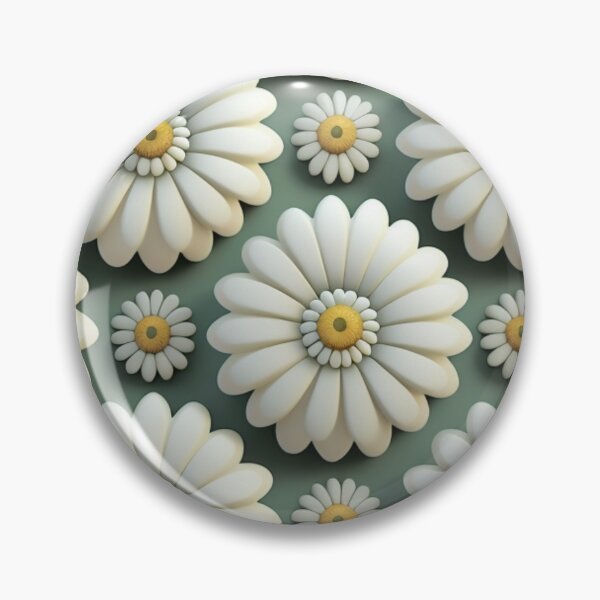 Item preview, 3D Retro Inspired White Sunflower Pattern designed and sold by Memituss.