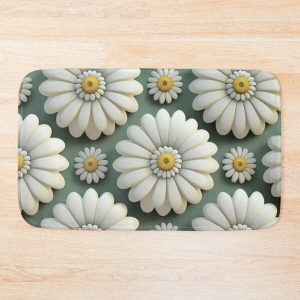 Item preview, 3D Retro Inspired White Sunflower Pattern designed and sold by Memituss.