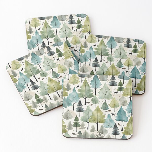 Item preview, Forest pattern watercolors designed and sold by Naturitude.