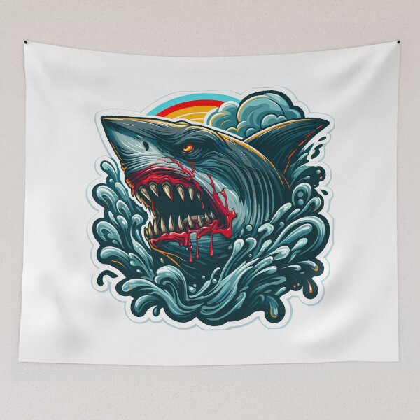 Item preview, Angry Shark Sea And Sun designed and sold by SimpleP.