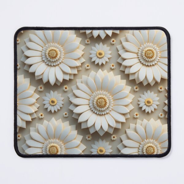 Item preview, 3D Retro Inspired White Sunflower Pattern designed and sold by Memituss.