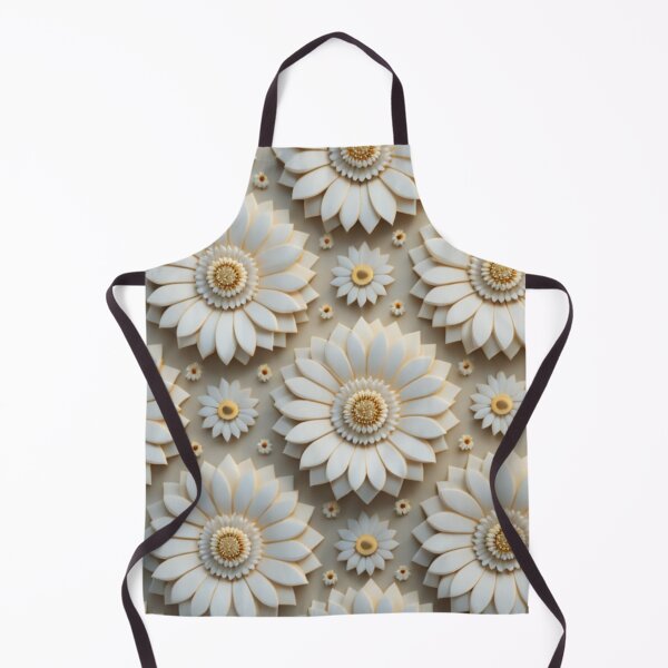 Item preview, 3D Retro Inspired White Sunflower Pattern designed and sold by Memituss.