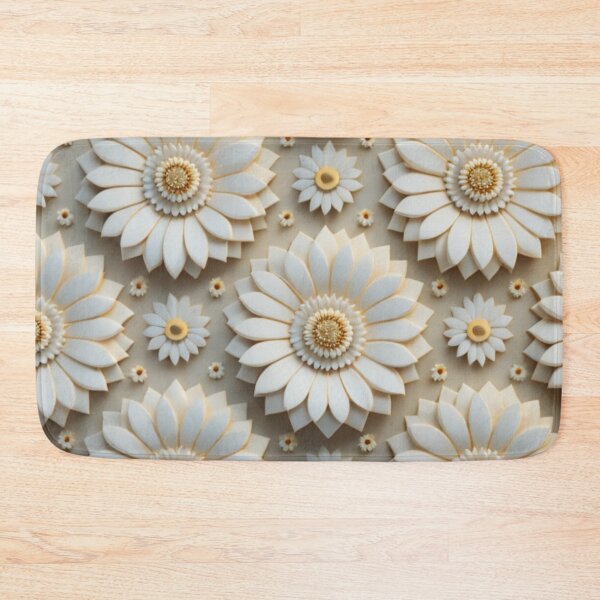 Item preview, 3D Retro Inspired White Sunflower Pattern designed and sold by Memituss.