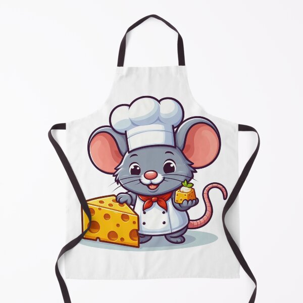 Item preview, mouse wearing chef costume eating cheese designed and sold by MzulhilmiZam.